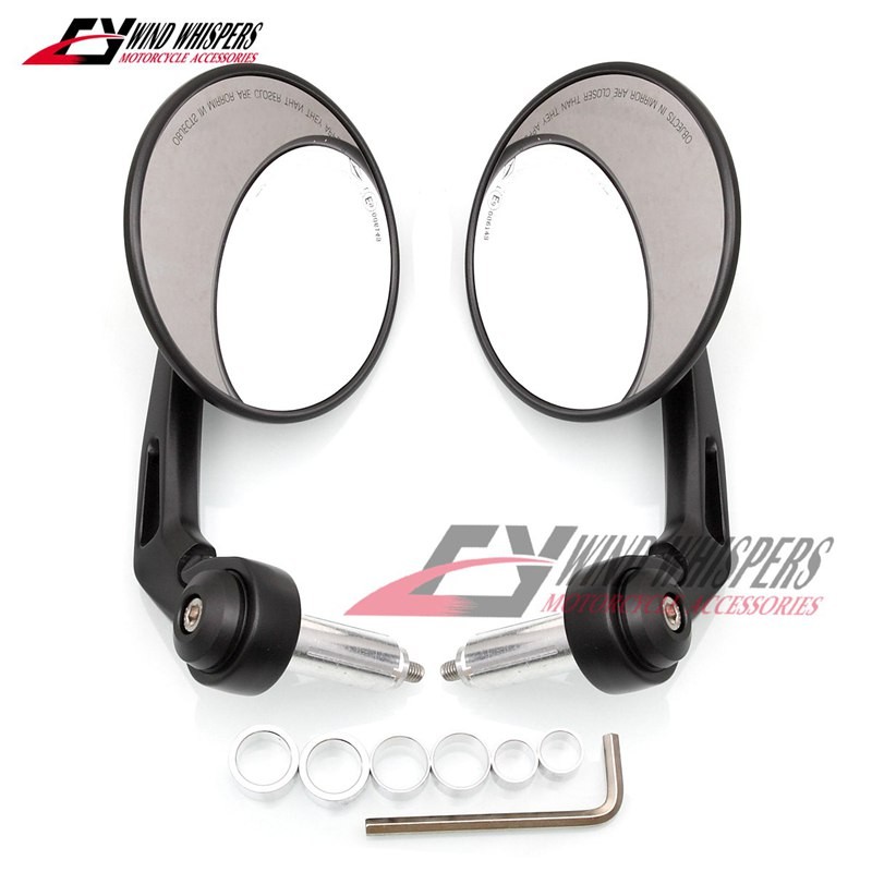 CNC รอบรถจักรยานยนต์ด้านหลังดูกระจก Handle Bar End Cafe Racer สําหรับ Harley SPORTSTER 883 1200 XL X