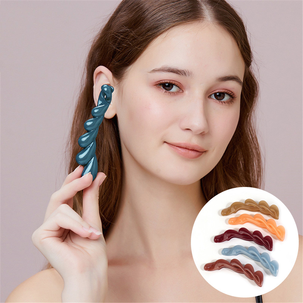 อะคริลิแสงหรูหรากิ๊บกลับ ชม. หูฟัง ระดับไฮเอนด์กล้วยผมหางม้าเกาหลีแนวตั้งคลิปอุปกรณ์ผมอารมณ์