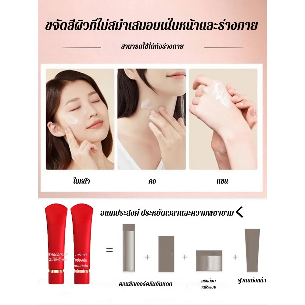 ✨ซื้อ 1 แถม 1✨ครีมแยกผิวให้ความชุ่มชื้น 5 ชั้น ลิควิดรองพื้น คอนซีลเลอร์ ปิดรูขุมขน ไพรเมอร์ ให้ความชุ่มชื้น ติดทนนาน - รูปที่ 4