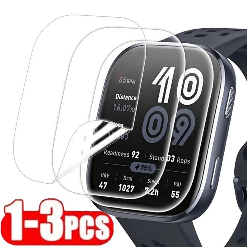 Amazfit Bip6 Bip5 BipLite BipU 1-3 ชิ้น 5000D HD Clear Soft Hydrogel ฟิล์มสําหรับ Amazfit Bip 3 U Pr