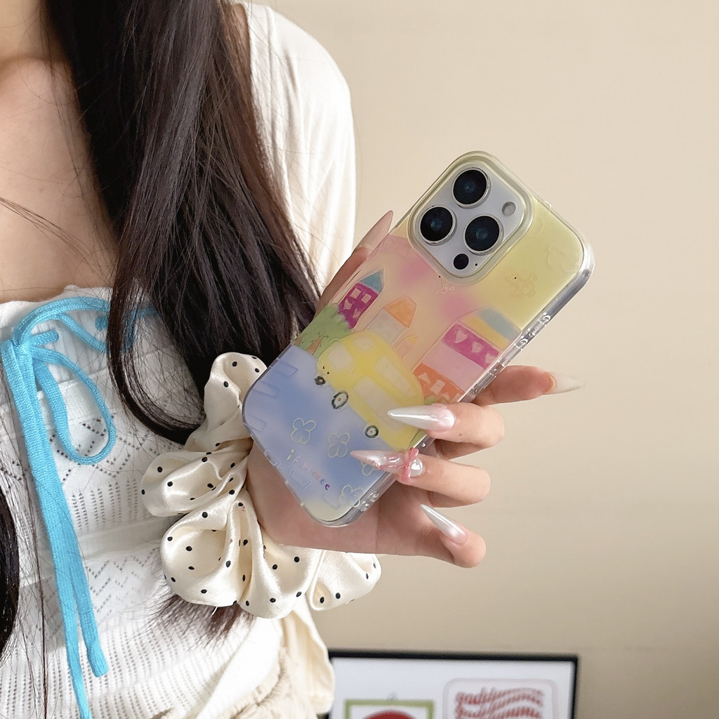 Graffiti Bus เคสโทรศัพท์ Drop-Resistant สําหรับ iPhone 16 Promax 15 Promax 11 12 13 Mini 14plus 11 P