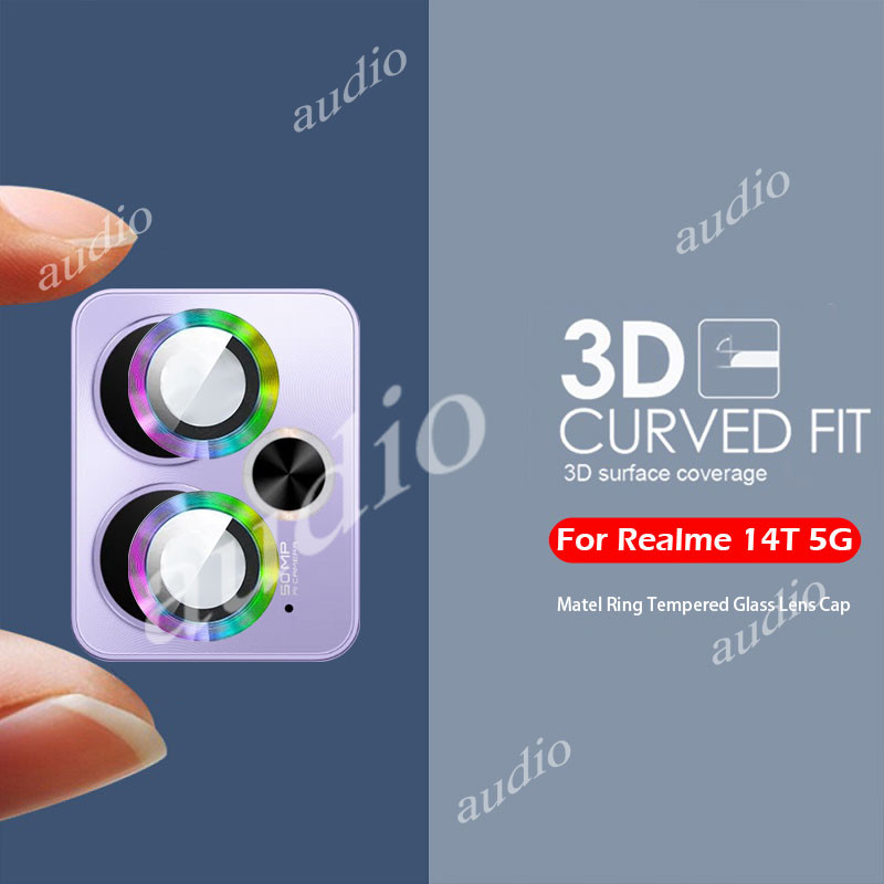 Realme 14t 5G โลหะกล้องเลนส์ Protector กระจกนิรภัยสําหรับ realme 14t 14 realme14t 5G Ultra Thin Clear แหวนโลหะกล้องเลนส์ Protector กระจกนิรภัยสําหรับ realme 14t realme14t 5G