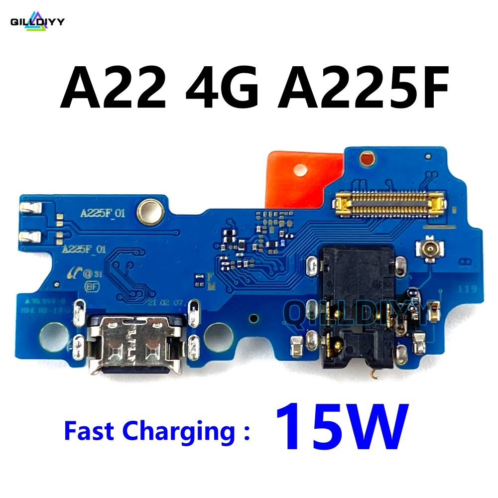 1pcs สําหรับ Samsung Galaxy A22 4G A225F USB ชาร์จ Connector Charger Dock พอร์ตไมโครโฟนประเภท C ปลั๊
