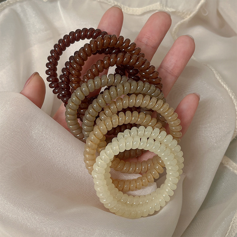 1ชิ้นยืดหยุ่นเกลียวเชือกผมผมหางม้าผมแหวนยางรัด