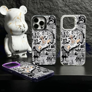 เคส iphone17 11 13 12 14 15 Pro MAX 14 15 7 8 Plus X XR XSMAX SE OnePiece Luffy เคสโทรศัพท์ซิลิโคนสุดหล่อหรูหรา