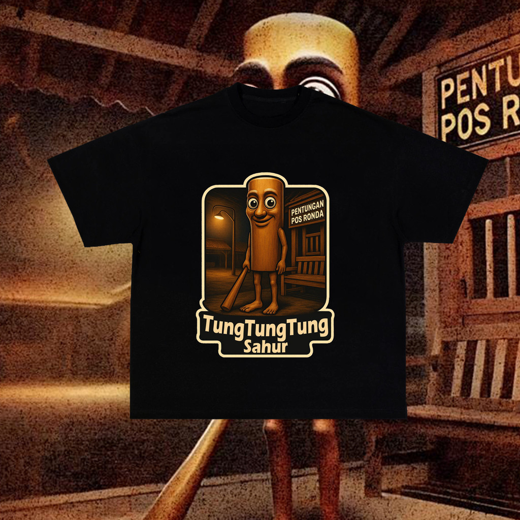 【พร้อมส่ง】🔥Hot  Tung Tung Tung Sahur Meme เสื้อยืด - เสื้อ Unisex ตลก S-5xl