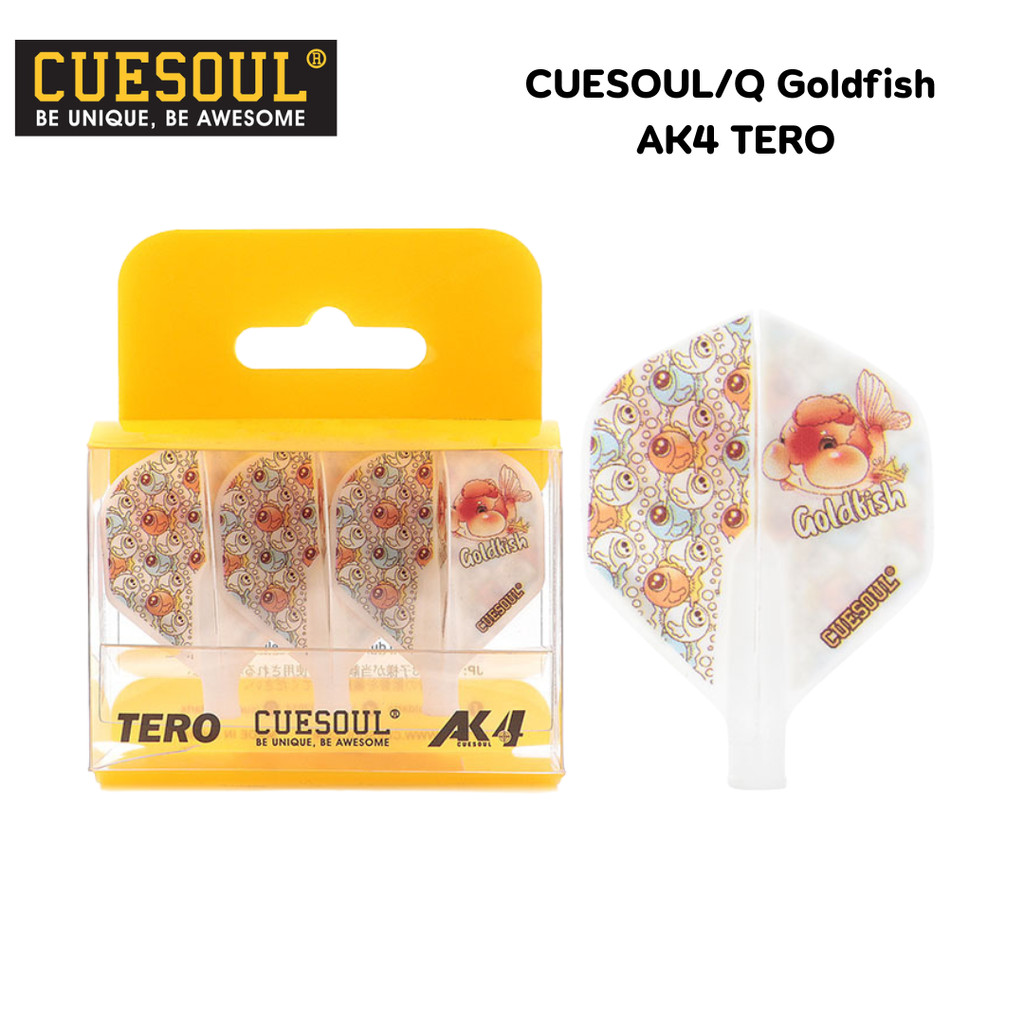 ปีกลูกดอกปาเป้า CUESOUL TERO AK4 Darts Flights Goldfish Standard Shape