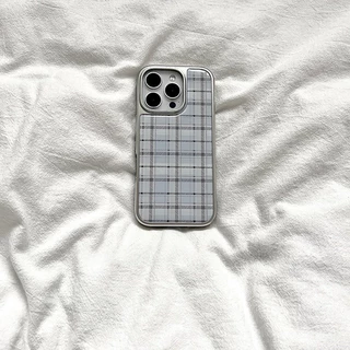 สีฟ้าลายสก๊อตเคสโทรศัพท์Drop-ResistantสําหรับiPhone 16 Promax 15 Promax 11 12 13 14plus 15plus 16e 16plus 15pro