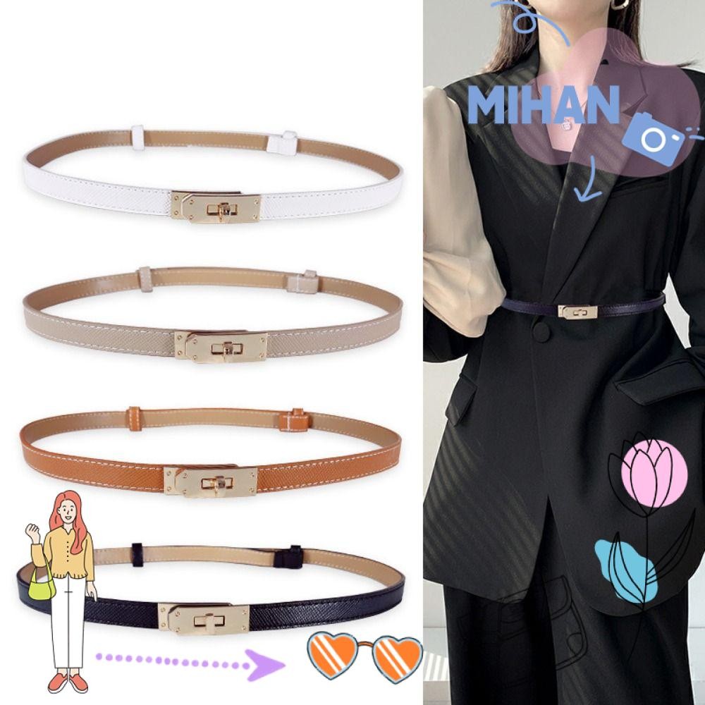 เดือน เข็มขัด ปู่ เอว ปู่ แบบปรับได้ หัวเข็มขัดคู่ ด้ายเย็บผ้าสองด้าน เข็มขัดหัวเข็มขัด