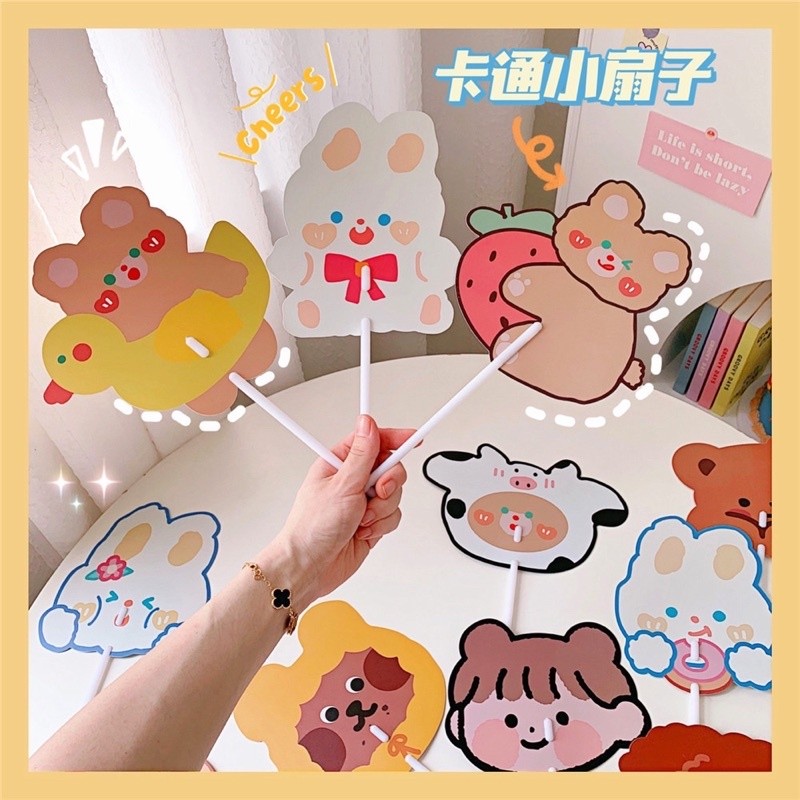 kingmallshop PRA6(ร้านไทย)พัดพลาสติก ลายการ์ตูน สไตล์เกาหลี (ของสะสม-ที่ระลึก-แจก-ชำร่วย) - รูปที่ 7