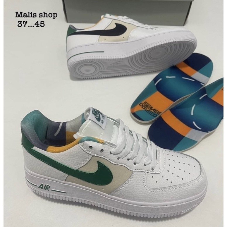 Nike Air Force 1 07 LV8 EMB White Malachite Green (size37-45)