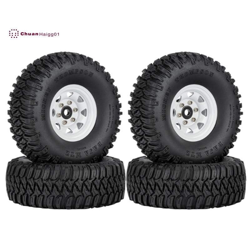 4pcs 1.55 โลหะ Beadlock ล้อขอบยางชุดสําหรับ 1/10 RC Crawler รถ Axial Jr D90 CC01 LC70 ,1 สีขาว