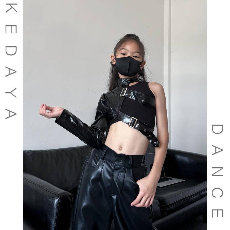 [KeDaYa] พร้อมส่ง กางเกงหนังสไตล์เกาหลี เสื้อคลุมหนังวินเทจอเมริกัน สายเดี่ยว ชุดฮิปฮอปเด็กผู้หญิง ชุดเต้นโมเดิร์น Y2K OOTD ราคา ถูกที่สุด ดีลบีเคเค แกลเลอรีภาพที่ 7