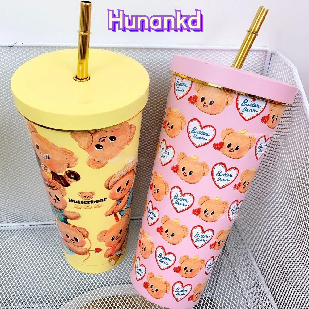 ถ้วยน้ํา HUAN, หมีเนยน่ารักฉนวน & ถ้วยน้ําแข็ง, การ์ตูนสแตนเลสปฏิบัติถ้วย Sippy ของขวัญ