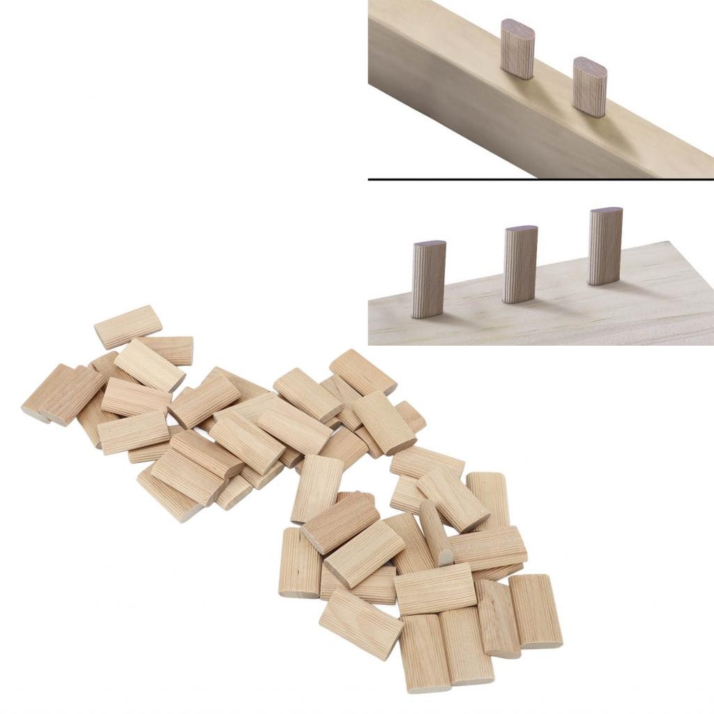 50 ชิ้น Domino Tenon ไม้บีช 8x40 มิลลิเมตรหลวม Tenons งานไม้อุปกรณ์เสริม BYE