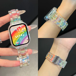 ใหม่เลเซอร์สายโปร่งใสพร้อมเคสสําหรับ Redmi Watch 5 Active Smart Watch Band สายรัดข้อมือ Redmi Watch 5 Lite อุปกรณ์เสริมสายรัด