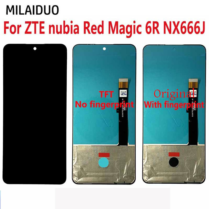 TFT LCD สําหรับ ZTE nubia Red Magic 6R จอแสดงผล LCD Touch Screen Digitizer Assembly สําหรับ ZTE nubi