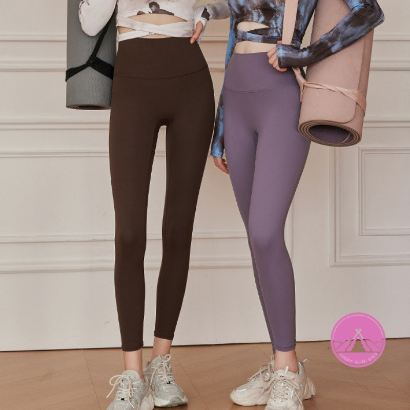 กางเกงโยคะเอวสูงยกก้นความรู้สึกเปลือยไม่มีรอยต่อแห้งเร็วแน่นวิ่งกางเกงออกกําลังกายกีฬาโยคะเสื้อผ้า