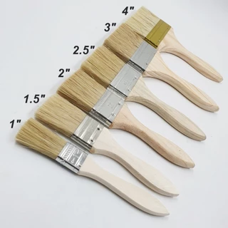 paint brush, wooden handle brush, solid color brush, thick hair, no shedding, easy to use, easy to handle, easy to