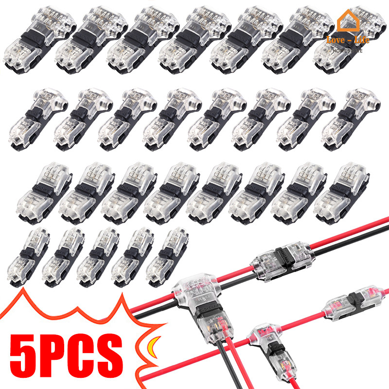 Fast Pluggable Wire Connector - 2Pin สายไฟ 8-22AWG สําหรับ LED รถในครัวเรือน Splice สายไฟ Crimp Term