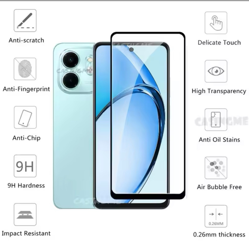 ส่งจากไทย ฟิล์มเต็มจอ สําหรับ Infinix Smart9 Smart 8 Hot50 Hot 50i ฟิล์มกระจกนิรภัย กันรอยหน้าจอ กันกระแทก
