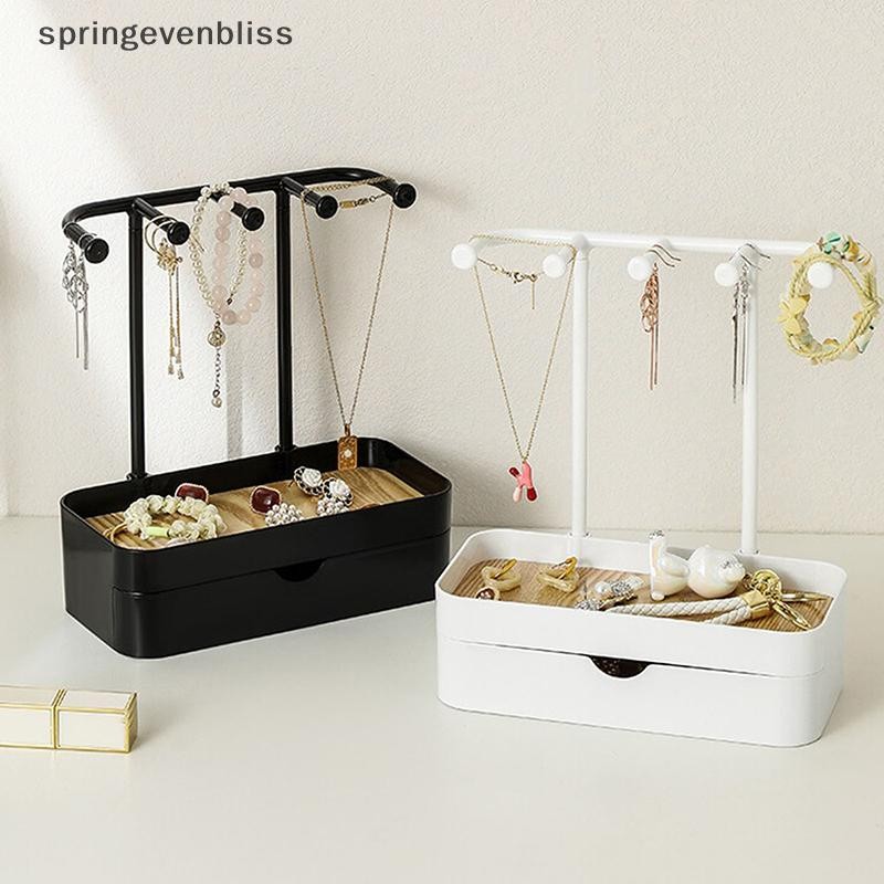 Springevenbliss เครื่องประดับ Organizer ขาตั้งถาดสําหรับต่างหูสร้อยข้อมือสร้อยคอแหวนแขวนผู้ถือ Organizer Springevenbliss