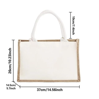 กระเป๋าถือปอกระเจา Shopping Bag กระเป๋าชายหาดฤดูร้อนแบบพกพาจับกระเป๋าช้อปปิ้งร้านขายของชำหลายสไตล์ ขายร้อน