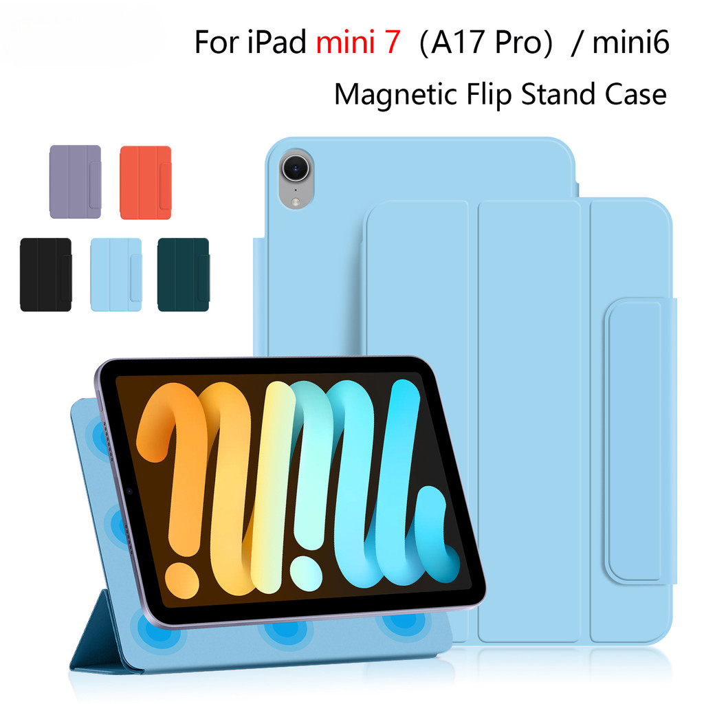 Smart Folio สําหรับ iPad Mini (A17 Pro) 2024 เคสแม่เหล็กสําหรับ iPad Mini 7th 6th Generation 8.3 "Mini7/6 ปกหนังสืออัจฉริยะ