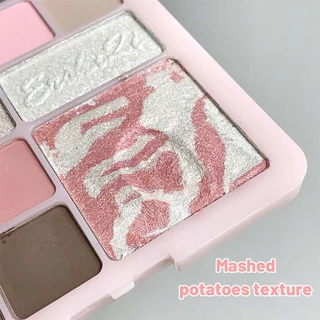 อายแชโดว์พาเลท 12 สีสีชมพูติดทนนาน Glitter Matte Eyeshadow Palette Shimmer Makeup