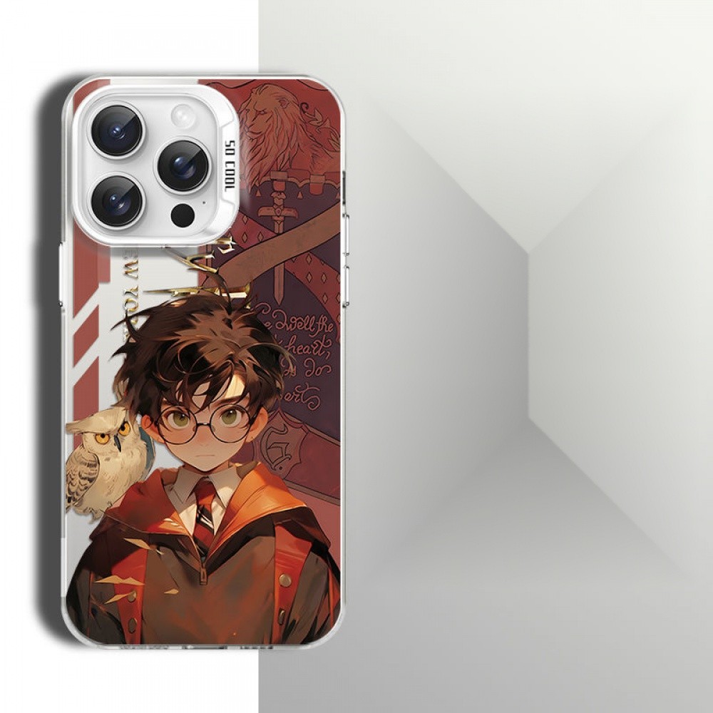 แฟชั่นมือถือใหม่ Harry Potter series เคสโทรศัพท์สําหรับ iPhone 11/16 ยี่ห้อกรณี iPhone 12/13/14 15 pro max IMD สีสันเงิน anti-fall และกันกระแทกป้องกันกรณี