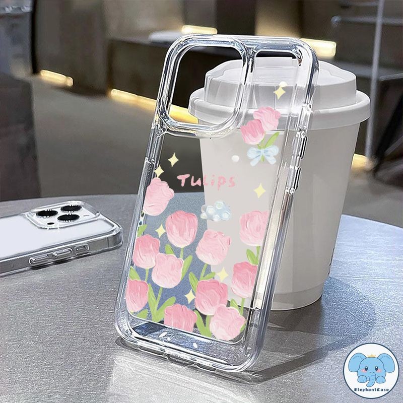 ภาพวาดสีน้ำมันน่ารักดอกไม้เข้ากันได้เคสไอโฟน 11 16 13 12 15 14 16 Pro Max XR X XS Max 8 15 7 Plus SE 2020 สร้อยข้อมือเคส