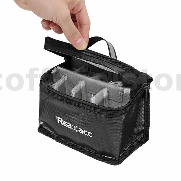 กระเป๋านิรภัยแบตเตอรี่ Lipo กันน้ําทนไฟ Realacc (155x115x90 มม.) พร้อมที่จับเรืองแสง