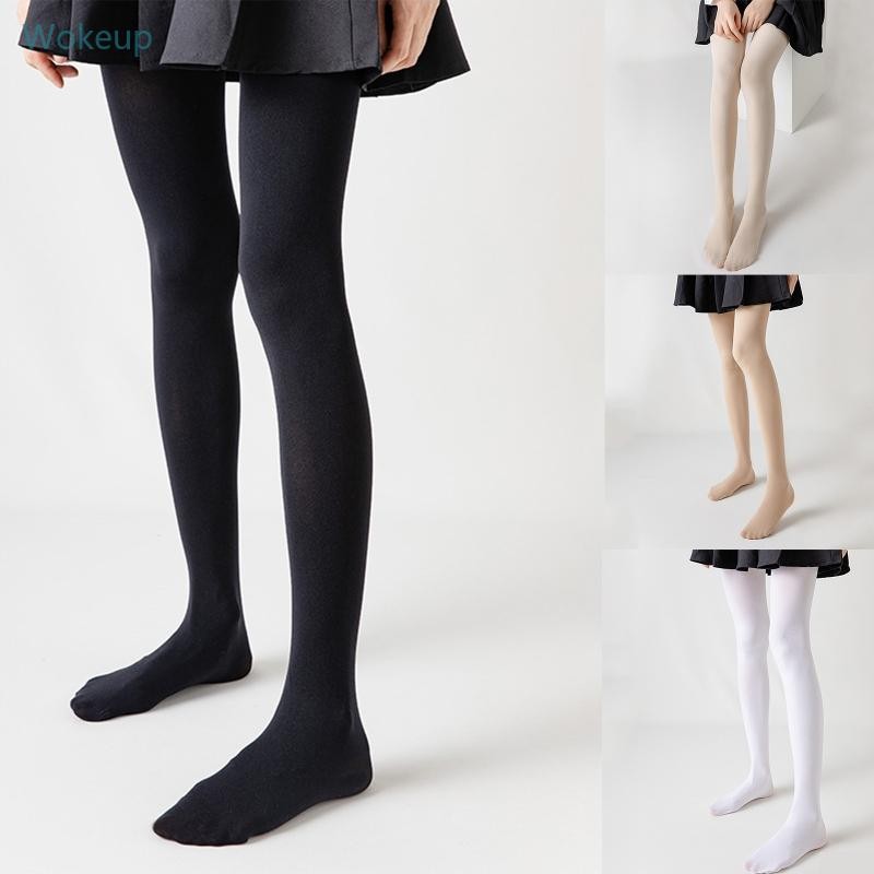 Wake ผู้หญิงฤดูใบไม้ผลิ 120D ทึบแสง Pantyhose สีทึบควบคุม Top Elastic Shaping Tights ไม่มีรอยต่อถุงน่อง Leggin