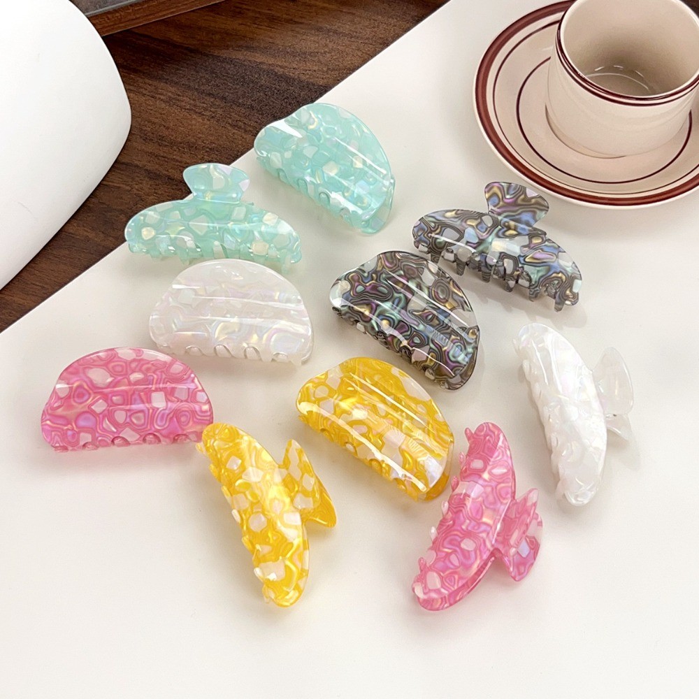 แฟชั่นอะคริลิค Speckle Hairpin กิ๊บติดผมลายหินอ่อนสําหรับผู้หญิง