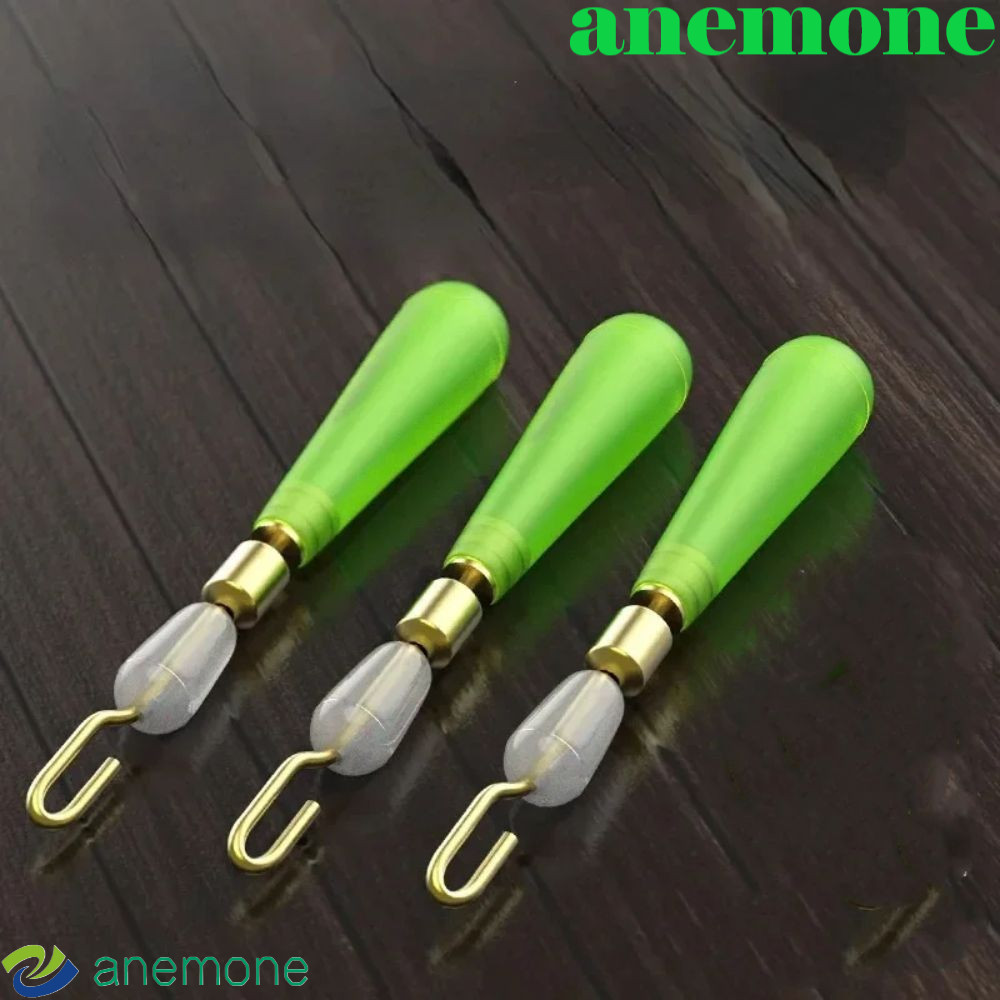 Anemone 20 ชิ้นตกปลาลอยที่นั่ง,ซิลิโคนหัวทองแดงตกปลา Bobber Float,การเชื่อมต่อเหยื่อหมุนลูกปืนตะขอเดี่ยว Sub-Line Clamp Connector Fishhook