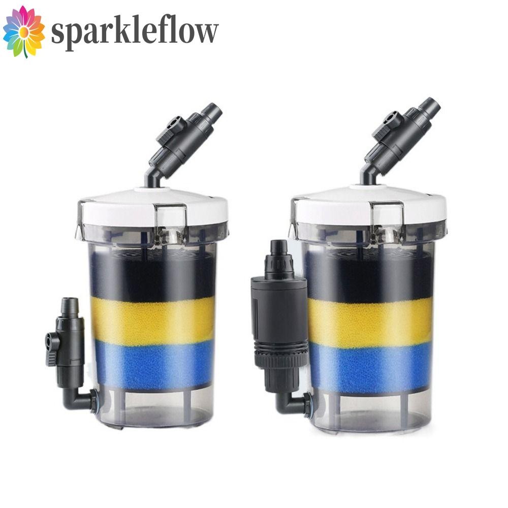 Sparkleflow Pre-filter Fish Tank filter, 6W Ultra-quiet Fish Tank filter Barrel, Aquarium filter Buc