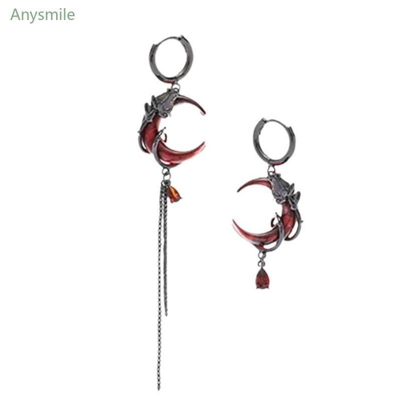 Anys ไม่สมมาตร Crescent พู่หู Cuffs ประณีต Crescent Tassels ต่างหูคลิปหูเครื่องประดับสําหรับแฟชั่น Enthus
