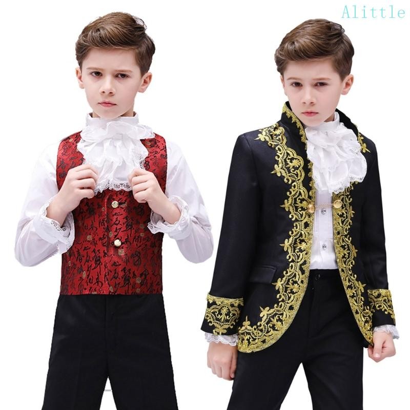Alia Adut Kid Ruffled ซาติน Jabot และ Cuffs ชุดปาร์ตี้ฮาโลวีนเครื่องแต่งกายอุปกรณ์เสริม