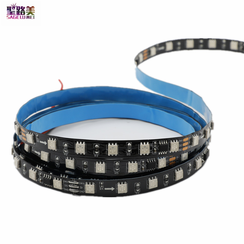 Dc 24V WS2811 แอดเดรส 30/60leds Pixel Strip Light Digital RGB 5050 Ribbon Tape Non-กันน้ํา 1 Ic Cont
