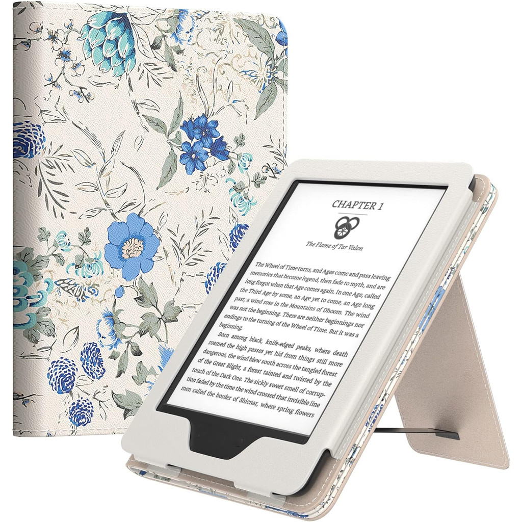 Moko Case สําหรับ 7"/6.8" Kindle Paperwhite(12th/11th Gen-2024/2021) และ Kindle Colorsoft Signature Edition Slim PU Shell hard back Cover Case พร้อมสายคล้องมือ / Auto-Wake/Sleep