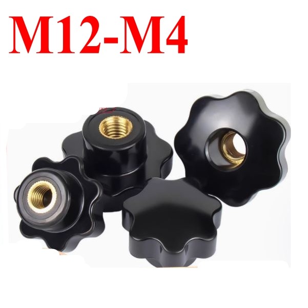 M12-m4 GB น็อตยึดเกลียวตัวเมียแกนทองแดง,น๊อตขันมือ,รูปดาวห้าเหลี่ยม,น็อตบิดมือ,จับไม้หมากฝรั่งดอกพลัม,น็อตจับลูกบิด M4 M5 M6 M8 M12