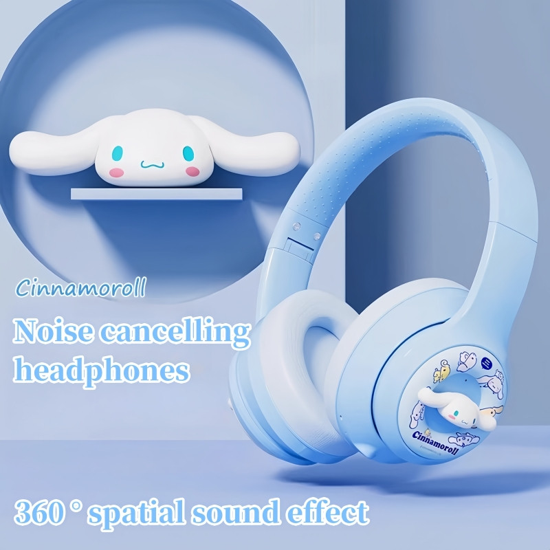 Sanrio ชุดหูฟังบลูทูธไร้สาย My Melody Kuromi HIFI+70H Wireless Headphones ลดเสียงรบกวน RGB 5.4 นของขวัญสาว Headphones