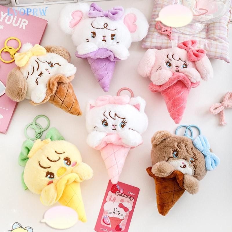 [lvoprw] 6 ชิ้น MIKKO ตุ๊กตาพวงกุญแจแปลกใหม่น่ารักพวงกุญแจสําหรับพวงกุญแจกระเป๋าเป้สะพายหลัง Party Favor
