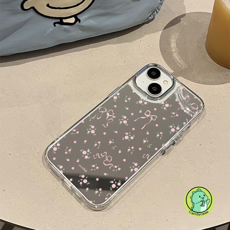 ดอกไม้สีชมพูกระจกเคสโทรศัพท์สําหรับvivo V40 Pro Lite V40E V30 V30E V29 V29E V27 V25E V23E V21E V20 T3X T3 Lite Ultra T2X Pro T1 5Gฝาครอบแต่งหน้านุ่มน่ารักBie