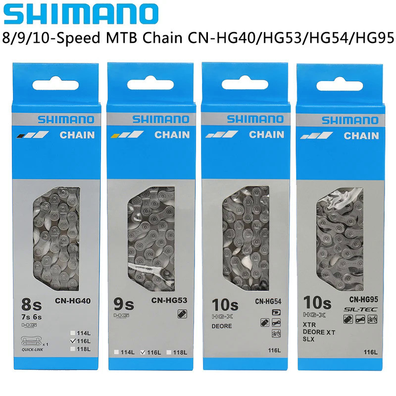 SHIMANO CN HG95 HG40 HG53 HG54 Bicycle Chain 8/9/10 Speed HG 8V 9V 10V 116L MTB Bike Super Narrow wi