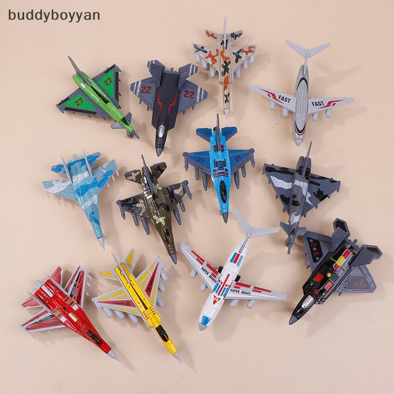 BBTH Fighter รุ่น 6 ชิ้นเครื่องบินชุดเครื่องบินโลหะผสมของเล่นคอลเลกชัน Warplane ตกแต่งสําหรับเด็กของขวัญเด็ก Vary