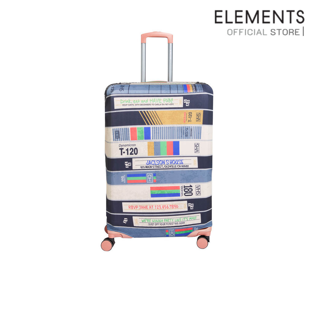 ELEMENTS ผ้าคลุมกระเป๋าเดินทางไนลอน พกพาสะดวกม้วนเก็บได้ ถอดและสวมใส่ง่าย กันน้ำ 28นิ้ว ลายNosignal