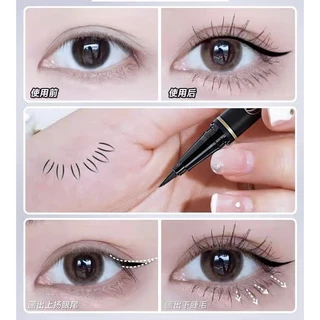 อายไลเนอร์แบบปากกา มี 2 สี:สีดํา สีน้ำตาล กันน้ำ ติดทนนาน-เหงื่อแห้งเร็วอายไลเนอร์ติดทนนาน