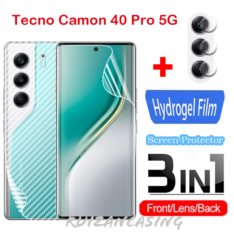 ด้านหน้าด้านหลังคลุมทั้งหมดป้องกันฟิล์มhydrogelสําหรับtecno Camon 40 Pro 5G Camon40Pro Camon40 Pro C