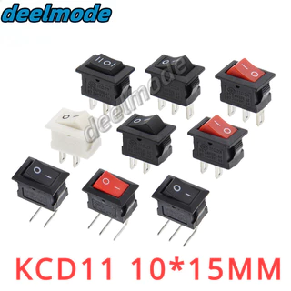 Kcd11 สวิทช์ 10*15 มม.มินิปุ่มสวิทช์ ON-OFF/ON-OFF-ON 2 ขา/3 ขา 3A 250VAC/6A 125VAC 10x15mm Rocker Switch